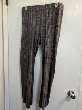 Plaid Stretch Boot Cut Leggings